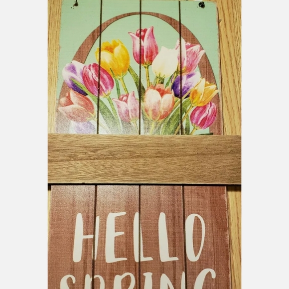 Happy Easter Wood Sign Rabbit CUTE - Picture 8 of 11